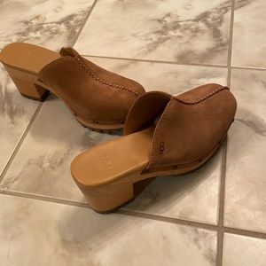 UGG Chestnut Suede Clog Mules